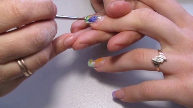 Nail Art by Valentina Abrashka. Роспись ногтей. Весенний букет смотреть онлайн