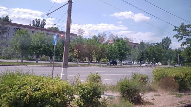 Волгоград. Проспект Жукова из окна трамвая
