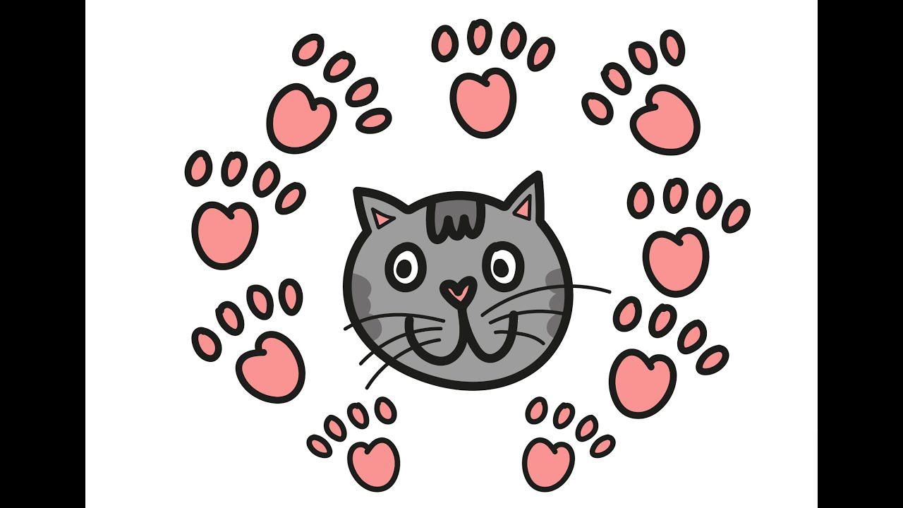 Как нарисовать КОТА, КОШКУ / Раскраска КОТ / Краски раскраски / Урок рисования для детей смотреть онлайн