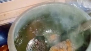 Гороховый суп с грибами в афганском казане. Такой суп Вы точно не ели