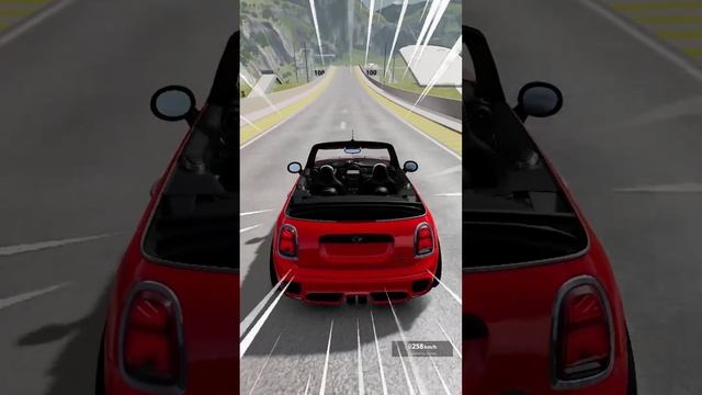 КАК ДАЛЕКО ПРЫГНЕТ Opel, Mini и Бугатти?? в BeamNG Drive? #shorts