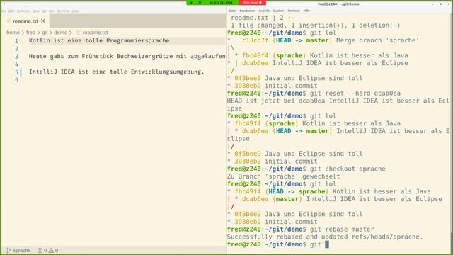 Git und GitHub Tutorial: Einführung in Grundlagen und Kooperation mit Git Bash und VS Code смотреть онлайн