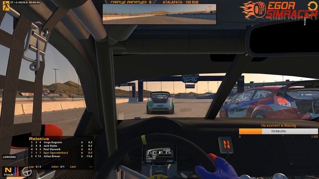 iRacing. Продолжаем осваивать Ралли кросс. Новая трасса. смотреть онлайн