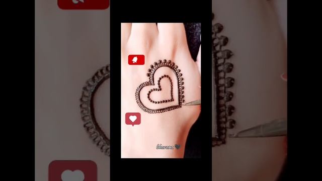 easy mehndi design #heart design #Mehandi #shortvideo