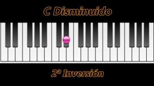 Acorde C disminuido piano segunda inversion chord