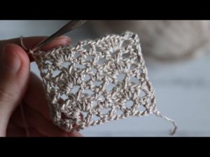 Ажурный узор крючком для топа