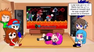 Fnf react to Mario's Madness mod! (Gacha club)