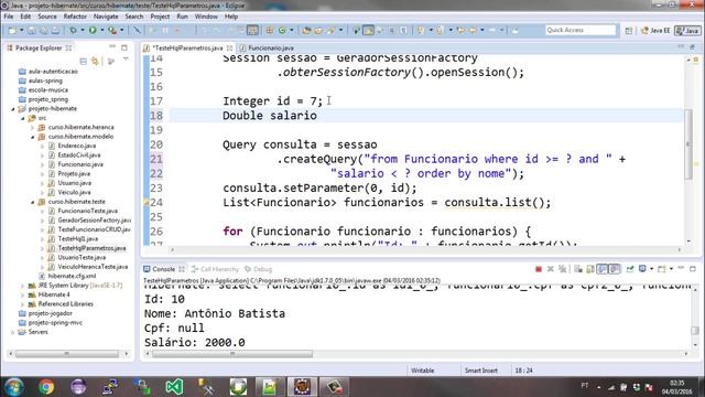 Curso de Hibernate - Aula 15 - HQL - Parâmetros смотреть онлайн