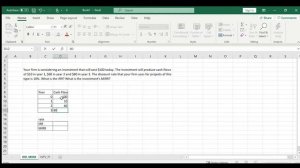 IRR & MIRR Using Excel