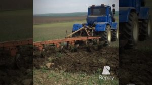 Трактор Т 150К пашет (монстр)