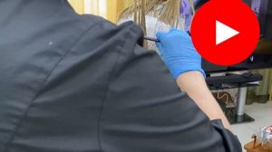 Пшеничный холодный блонд, из темных отросших волос без обесцвечивания - осветление волос краской