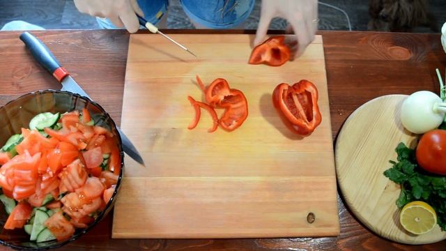 Витаминный САЛАТ ВЕСЕННИЙ. Рецепт салата. Salad. Овощной салат. Салат с помидорами.