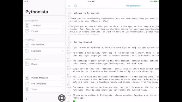 Pythonista - iPad - Tutorial - Python - Lesson 1 - Change Editor Background to Black