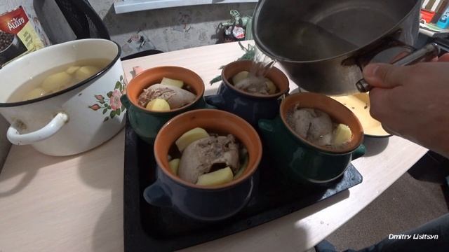 Готовим рябчика в горшочках.