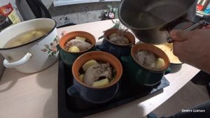 Готовим рябчика в горшочках.