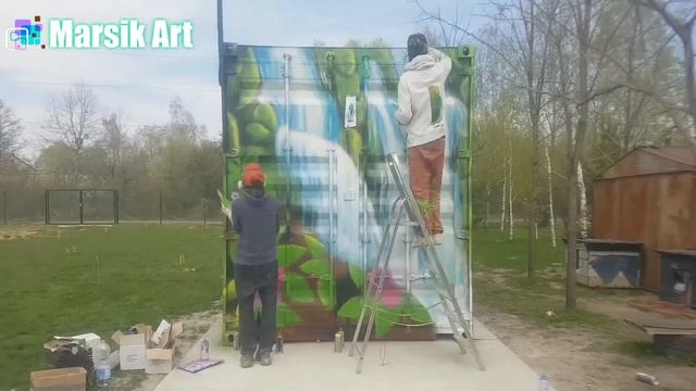 Как нарисовать водопад на морском контейнере граффити смотреть онлайн