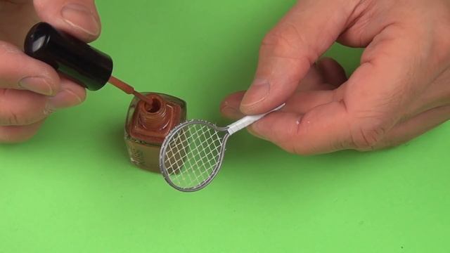 DIY Miniature Tennis Racket Wilson | DollHouse | No Polymer Clay! смотреть онлайн