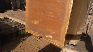 Самодельная металлическая печь для бани.