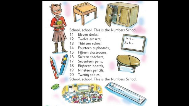 Numbers school chant , kid's box level 2 , unit 2 , back to school смотреть онлайн
