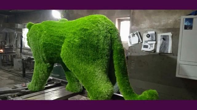 Топиари Тигр из искусственной травы смотреть онлайн