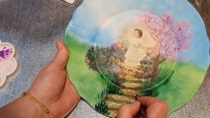 Объемный декупаж тарелки | Volume decoupage of the plate  ♡Florentina David
