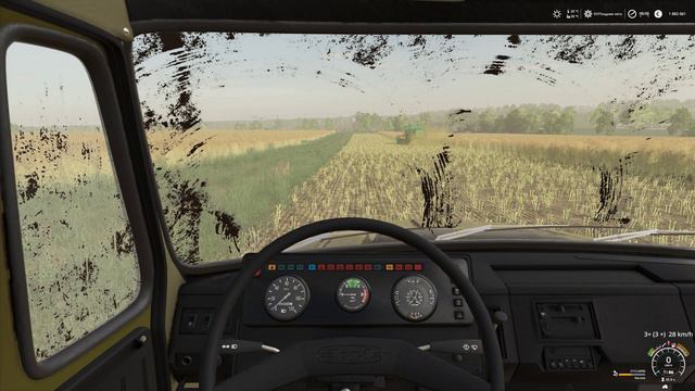 Farming Simulator 19. Карта Рассвет. Перевозка канолы на ЗАВ.