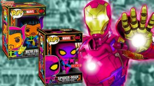 ЧЕЛОВЕК-ПАУК И ДОКТОР СТРЭНДЖ BLACKLIGHT FUNKO POP! ЖЕЛЕЗНЫЙ ЧЕЛОВЕК И МСТИТЕЛИ MARVEL!