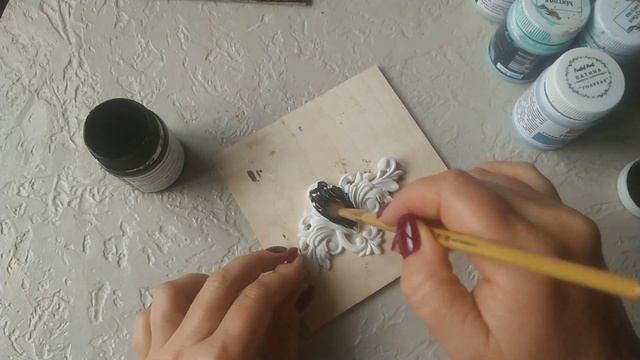 МК Декор плиток своими руками для начинающих.Как сделать красивые трещины. Отливки.