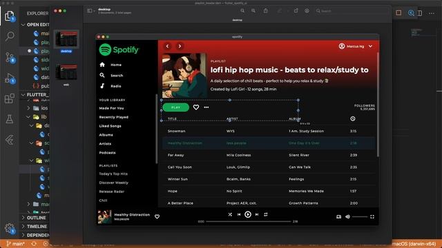 Flutter Spotify Clone Desktop/Web UI | Apps From Scratch смотреть онлайн