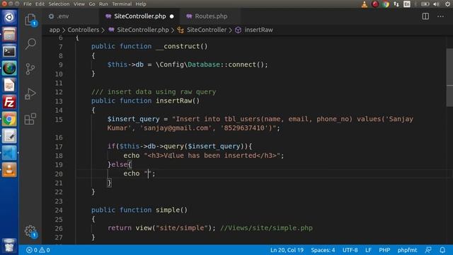 Learn CodeIgniter 4 Framework Tutorials #13 Executing Raw Queries #1 in CodeIgniter 4