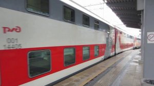 Двухэтажный поезд №36 «Северная Пальмира» Адлер – Санкт-Петербург. Электровоз 2ЭС4К-098