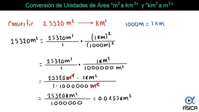 CONVERSIÓN DE UNIDADES DE ÁREA: m^2 a km^2 y km^2 a m^2 | Física - Vitual смотреть онлайн