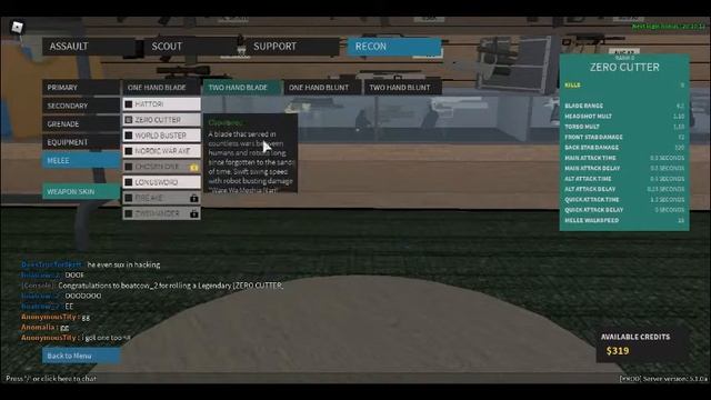 i got the zero cutter in phantom forces смотреть онлайн