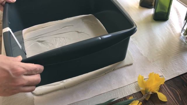 Plaster flowers. Tutorial / Отпечатки растений. Гипс. Мастер-класс. Нарциссы.