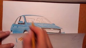 Рисуем Лада гранта + бонус!