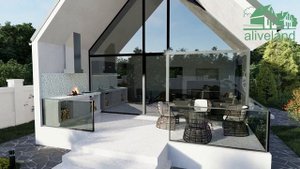 дом  60 кв.м. с большой террасой проект  в приложении. стоимость домокомплекта 780000р.