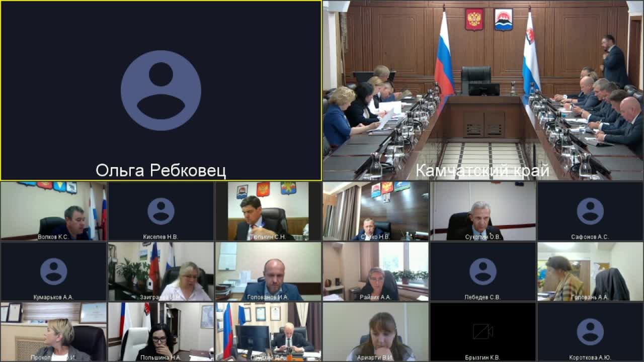 10:00 21.08.2023 года.  Оперативное совещание губернатора Камчатского края.