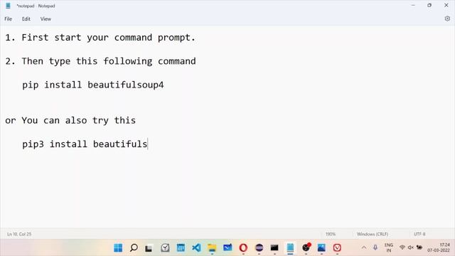 BeautifulSoup ImportError: No module using cached | error : subprocess - excited-with-error