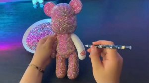 Алмазная мозаика набор для творчества "Медвежонок розовый" Подарок