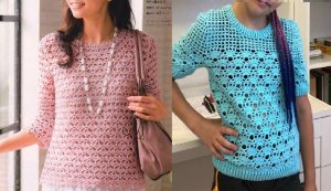 Схема вязания крючком для пуловера - Вязание крючком для начинающих