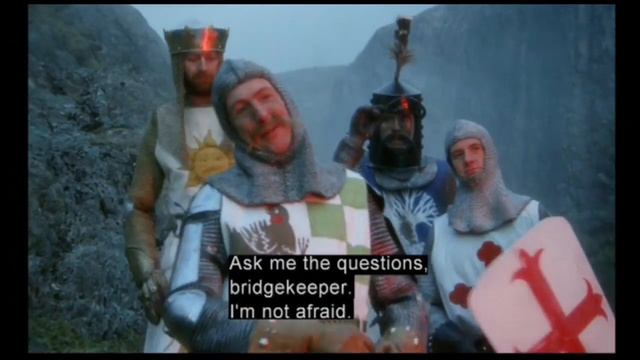 【SPOILER】clip13 "The Bridge of Death" -Monty Python and the Holy Grail (1975) смотреть онлайн