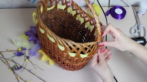 Украшаем корзинку к пасхе своими руками (пасхальный diy)
