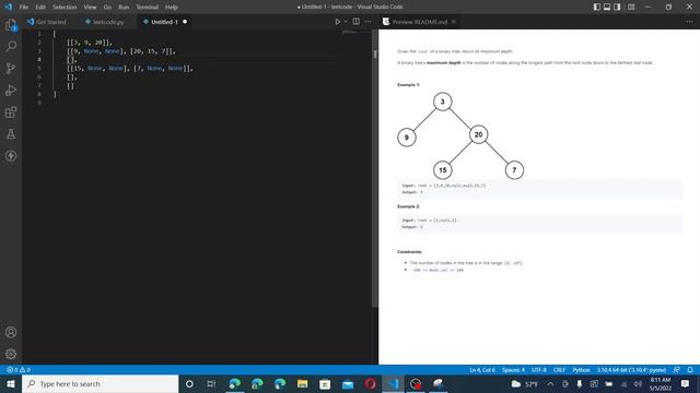 Maximun depth of a binary tree failed attempt смотреть онлайн