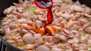 Курица с макаронами и мёдом