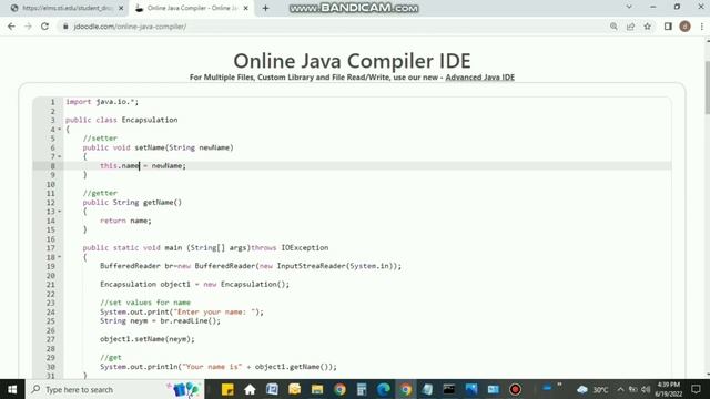 ENCAPSULATION|USER INPUT JAVA PROGRAM смотреть онлайн