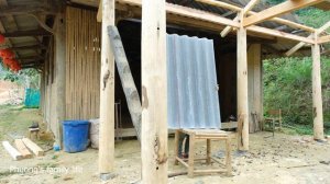 Roofing with cement sheets | Finishing the wooden house _ Phuong's family life