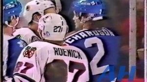 NHL Mar. 28, 1991 Chicago Blackhawks v Toronto Maple Leafs (R) Steve Larmer v Wendel Clark