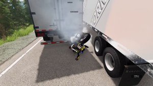 РАЗМАЗАЛО О ГРУЗОВИК! ДОРОГА СМЕРТИ ДЛЯ МОТОЦИКЛИСТА! - BeamNG.drive Multiplayer