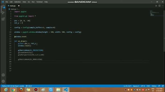 Draw Triangle using Pyglet | Python GUI-Pyglet смотреть онлайн