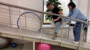 Школа ходьбы. Занятия на коротких платформах при парной ампутации бедра